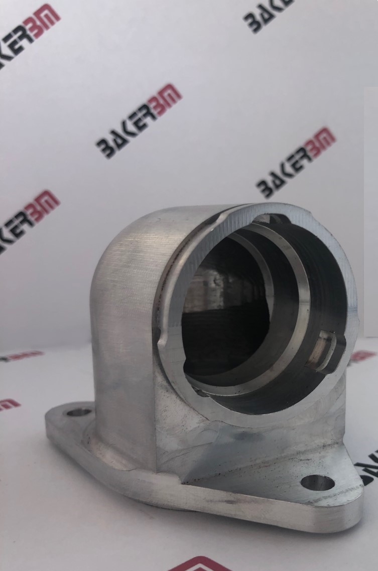 HRC Billet Aluminum Firewall Bulkhead Fitting – 2 Port Inline AC Plate With #10 & #6 Male Threads